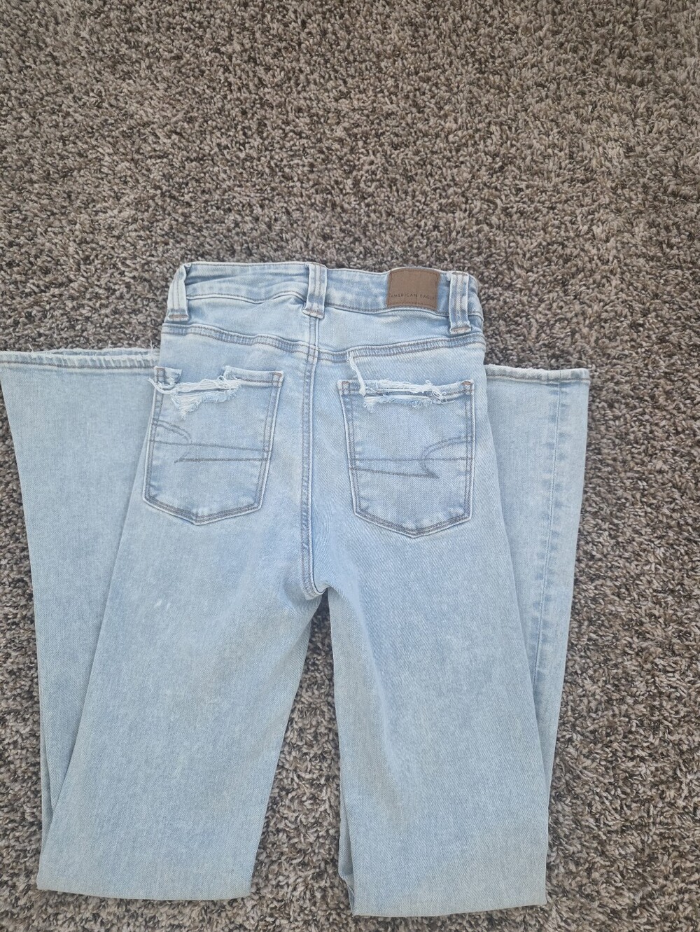 American Eagle Outfitters Light Blue Straight Leg Jeans